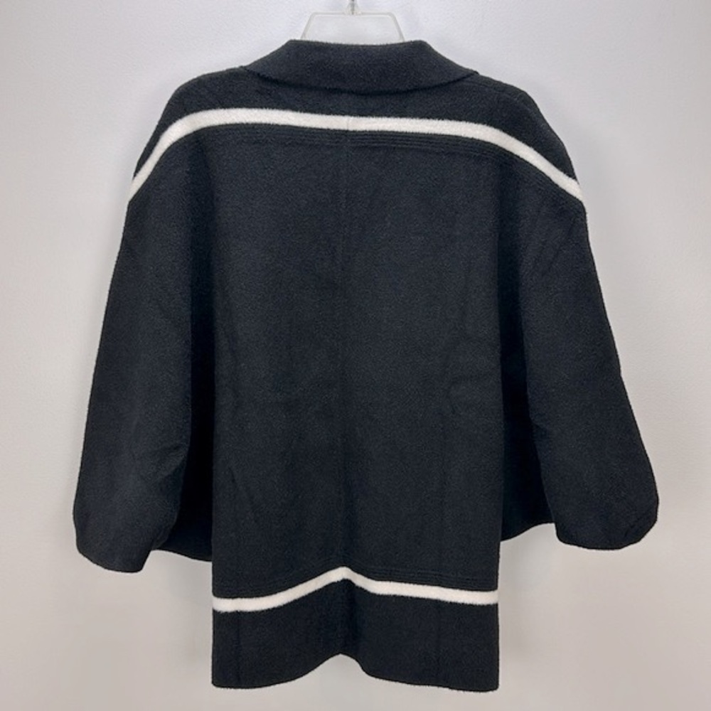 Joh Jinny Black Knitted Jacket Double Breasted Dolman Sleeve Soft Comfy - Picture 2 of 16